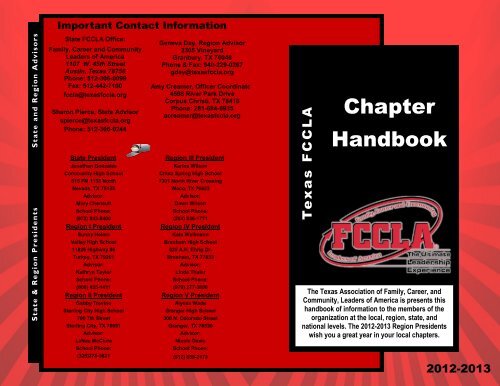 Chapter Handbook - Texas FCCLA