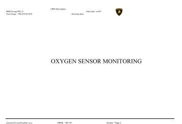 Oxygen sensor monitoring - Automobili Lamborghini Holding Spa ...