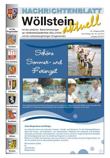 KW 29 / 18.07.2013 - Verbandsgemeinde WÃƒÂ¶llstein