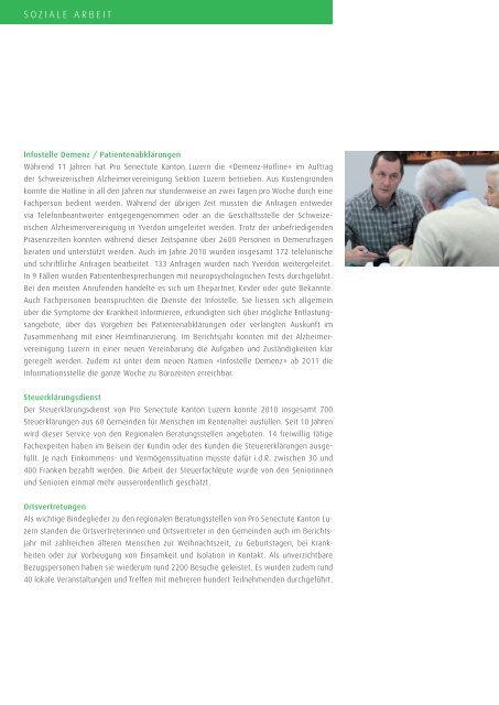 Geschäftsbericht 2010 - Pro Senectute Luzern - bei Pro Senectute ...