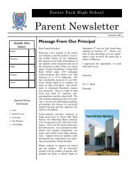 November 2007 newsletter - Forest Park High School