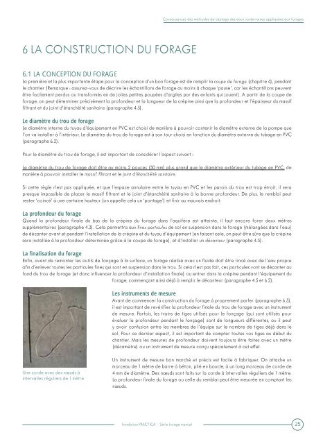 Connaissances des methods de captage des eaux souterraines ...