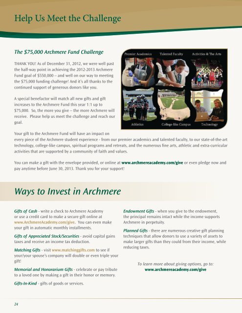Winter 2013 Issue - Archmere Academy