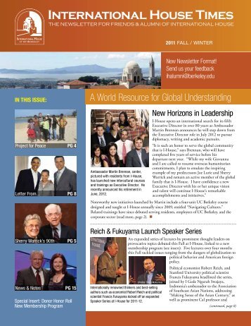 Fall 2011 - 2012 (pdf) - International House Berkeley - University of ...