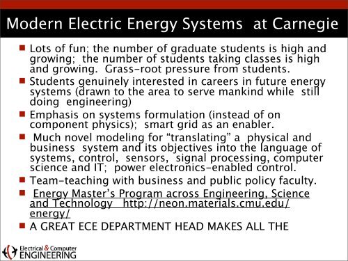 Transforming Education in Electric Energy Systems Marija Ilic - ecedha