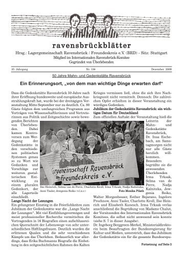 Ravensbrückblätter 136 - Lagergemeinschaft Ravensbrück ...