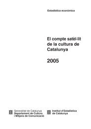 Idescat. El compte satÃ¨lÂ·lit de la cultura de Catalunya 2005