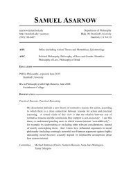 Samuel Asarnow - Stanford University Department of Philosophy