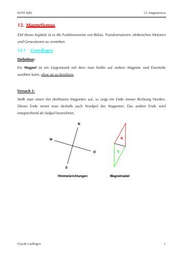 12. Magnetismus - Claude Loullingen