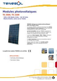 TENESOL, is a solar branch of TOTAL en EDF groups - Geopower