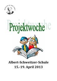 Projektwochenzeitung 2013 - Albert-Schweitzer-Schule, Frankfurt ...