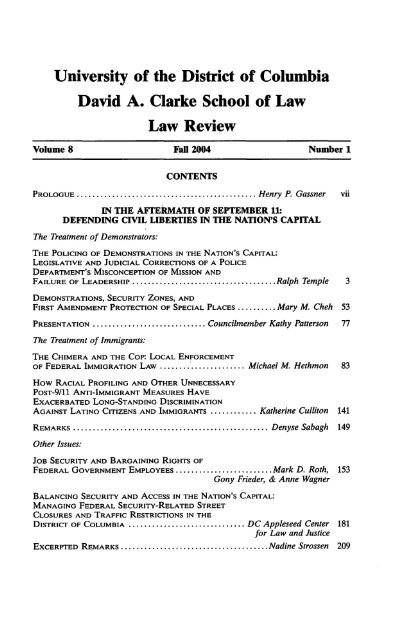 Download Electronic Version - UDC Law Review