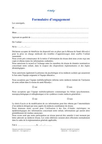 6- Formulaire d'engagement - Resodys