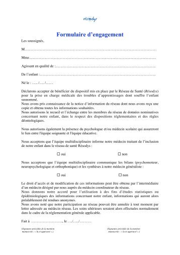 6- Formulaire d'engagement - Resodys