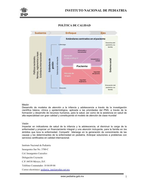 Programa de Manejo de Emergencias - Instituto Nacional de PediatrÃ­a