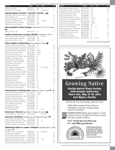 Native Plant & Service Directory - Florida Association of Native ...