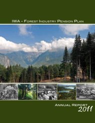 2011 Annual Report - IWA Forest Industry Pension Plan