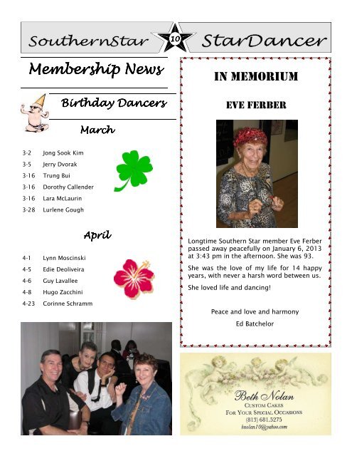 March/April 2013 Newsletter - SouthernStar Home