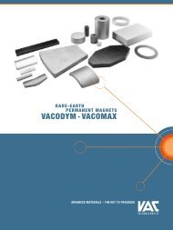 vacomax - VACUUMSCHMELZE GmbH & Co. KG