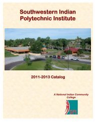 2011-2013 catalog - Southwestern Indian Polytechnic Institute