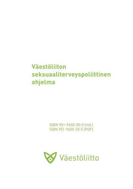 Seksuaaliterveys-poliittinen ohjelma - VÃ¤estÃ¶liitto