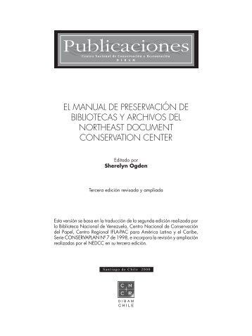 Manual de PreservaciÃ³n de Bibliotecas y Archivos del