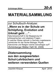 Schönberger Blätter 30-A MATERIALSAMMLUNG - Joachim Krause