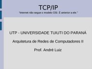 Níveis TCP/IP - Inter-rede - Gerds - Universidade Tuiuti do Paraná