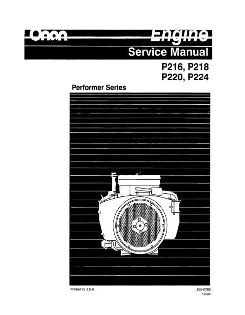 Onan P218 Engine Diagram - Wiring Diagram