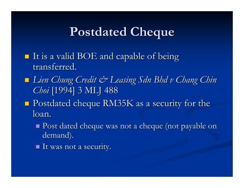 Negotiable Instrument