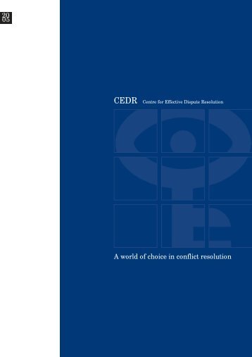 Annual Review 2005 - CEDR