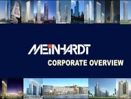 Provides integrated Project Management and A/E services - Meinhardt