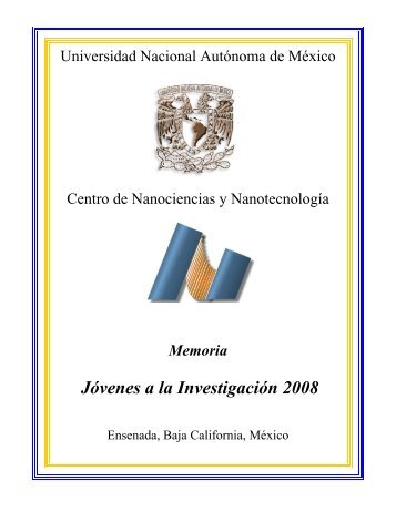 Memoria JÃ³venes a la InvestigaciÃ³n 2008 - CNyN - UNAM