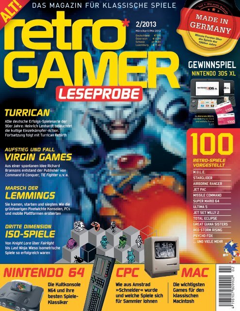 Retro Gamer 2/2013: Leseprobe (20 Seiten) - GamersGlobal