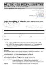 Anmeldeformulare & Informationen - Germansuzuki.de
