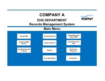 RMS - Zephyr Environmental Corporation