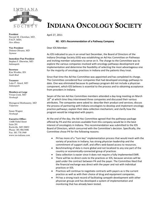 INDIANA MEDICAL ONCOLOGY SOCIETY