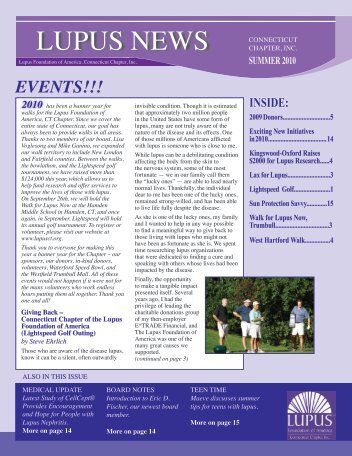 LUPUS NEWS CONNECTICUT - Lupus Foundation of America