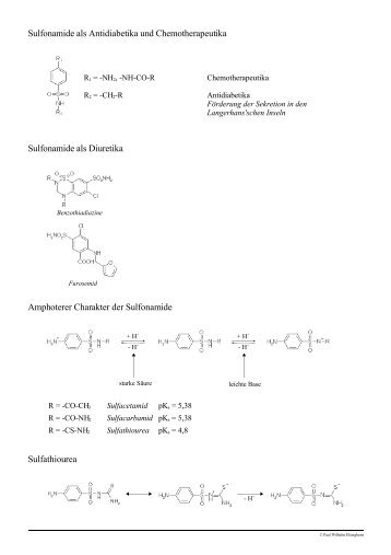Vorlesung Arzneibuchanalytik Sulfonamide, Penicilline