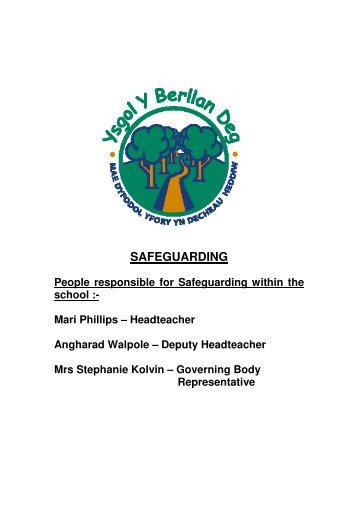 ysgol y berllan deg safeguarding policy