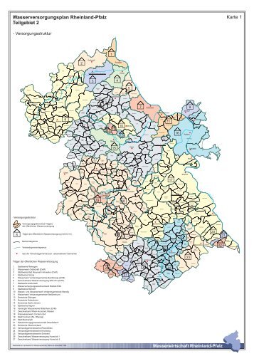 Wasserversorgungsplan Rheinland-Pfalz Teilgebiet 2 Karte 1