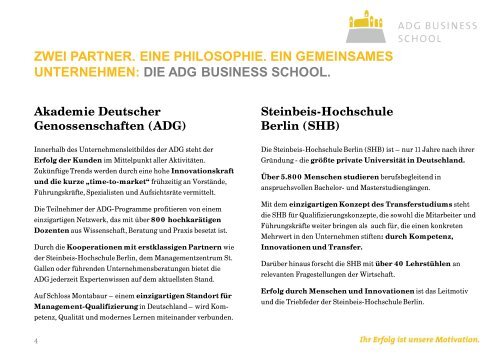 Kontaktdaten abschicken - ADG Business School