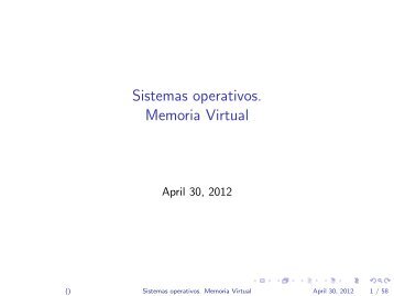 Sistemas operativos. Memoria Virtual