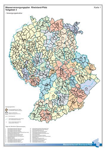 Wasserversorgungsplan Rheinland-Pfalz Teilgebiet 3 Karte 1