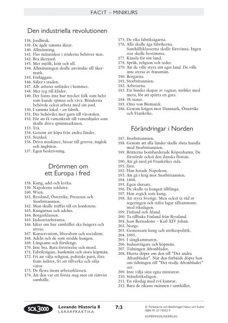 LÃ¤rarpraktika Ny flik 7: Facit-Minikurs - Natur och Kultur