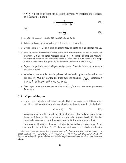 Oefeningen Mechanica 2de Kandidatuur Wiskunde-Natuurkunde ...