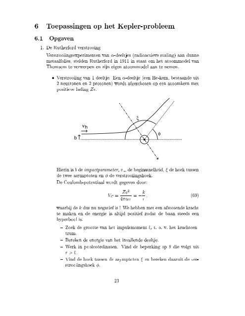 Oefeningen Mechanica 2de Kandidatuur Wiskunde-Natuurkunde ...