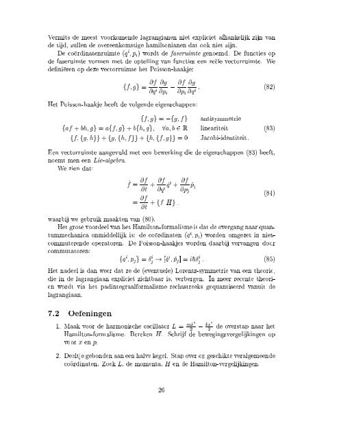 Oefeningen Mechanica 2de Kandidatuur Wiskunde-Natuurkunde ...