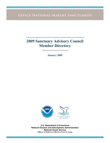 2009 Council Directory - National Marine Sanctuaries - NOAA