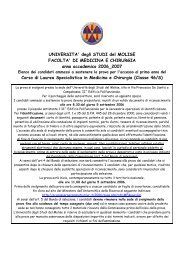 Prova di accesso al IÂ°anno del corso di laurea specialistica in ...